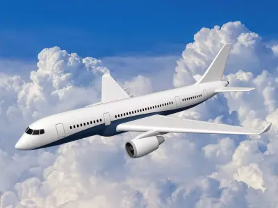  Generic Airliner - Plane - Airplane -- LowPoly Low-poly 3D model