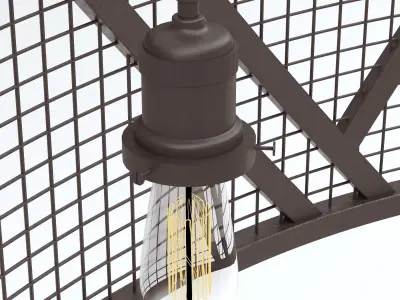Wrought Iron Tiered Cage Light 3D model