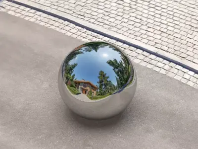 Luxury Modern Wooden Chalet in Pine Forest Suburb HDRI 360 Pano 3D model