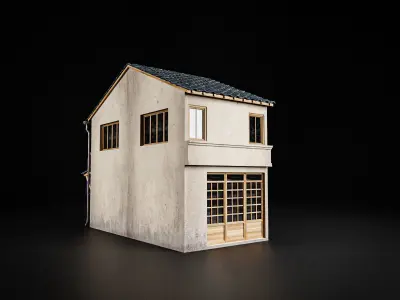 JAPANESE BUILDING 003 Low-poly 3D model