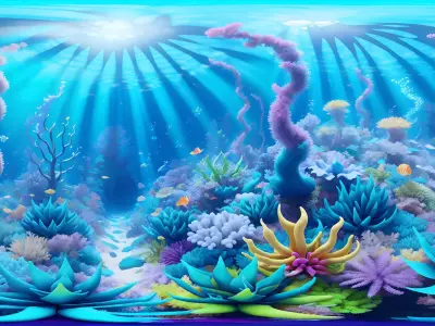 HDRI Underwater Ocean Panoramas Low-poly 3D model