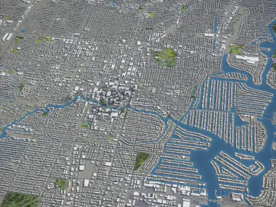 Fort Lauderdale Low-poly 3D model