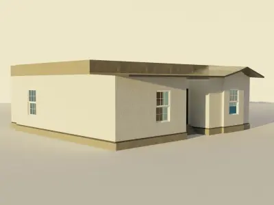 House with window on side 3D model