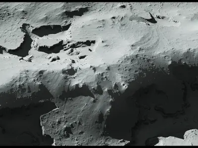 Moon Landscape Pack - World Machine Low-poly 3D model