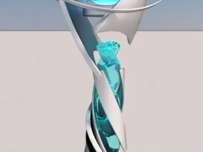 Sci-fi Tower Low-poly 3D model