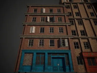 City Building Modular Pack Low-poly 3D model