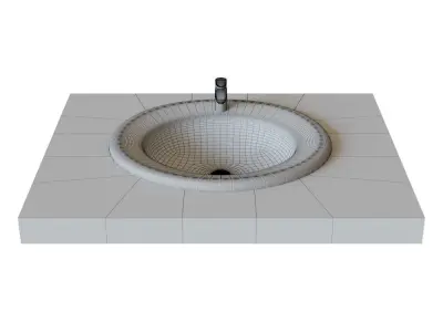 Roca Java Sink 56x47 Cm Built-in 327863000 3D model
