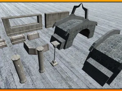 Mini-Pack 1 pieces of wood Free low-poly 3D model