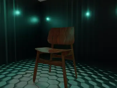 Chair 3D Model with lights Free 3D model