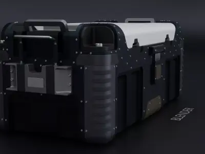 Sci-fi Game Asset Of 3D Box 3D model