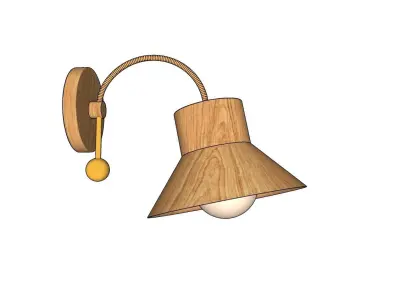 Wood Hood Sconce 3D model