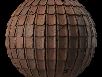 Roof Tile Materials 107- Concrete Roofing - Sbsar Seamless Pbr Texture