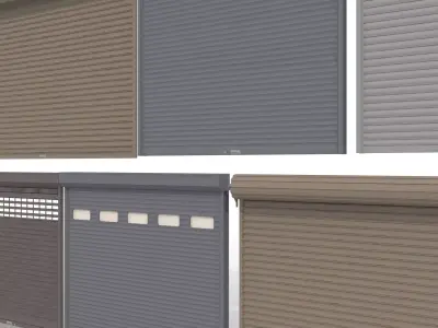 Metal Door Roller Shutter 3D model