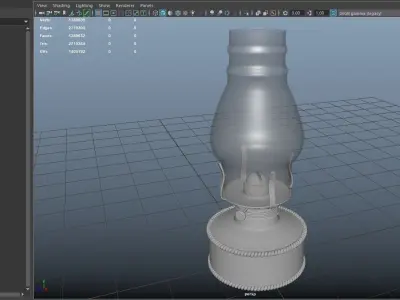 Traditional spirit lantern Low-poly 3D model