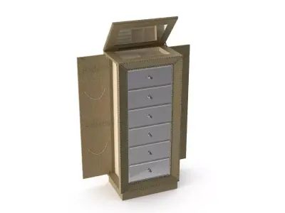 Jewelry Armoire with Mirror and Side Doors 3D model