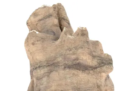 natural soil sand cliff Low-poly 3D model