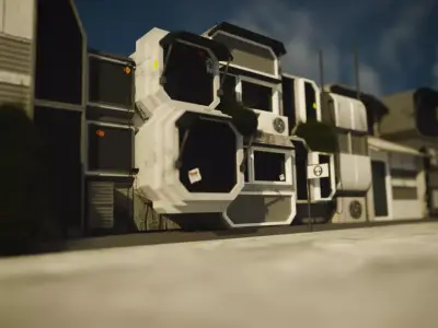 Blender sci fi street 3D model