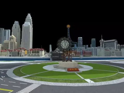 Tianjin City  Tianjin Towndown Tianjin Landmarks China tianjin 3D model