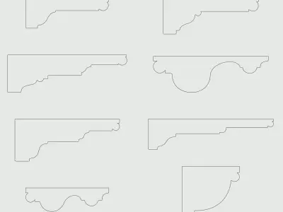 Wren Period Architraves  Early Georgian Real Historic Mouldings 3D model