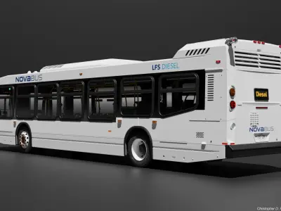 Volvo Group 4th Gen NovaBus LFS Low Floor System Bus PACK 3D model