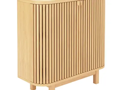 John Lewis Slatted 2 Door Cabinet Free 3D model