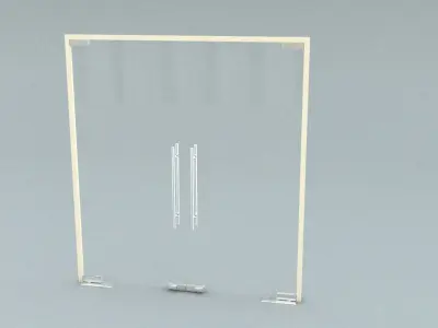 laos Glass Door Low-poly 3D model