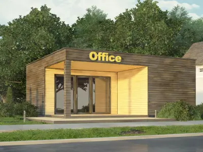 Modular office 3D model