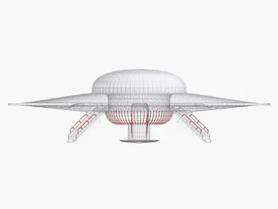 SPACE CRUISER  C57-D  from  Forbidden  Planet 1956 Sci-Fi film 3D model