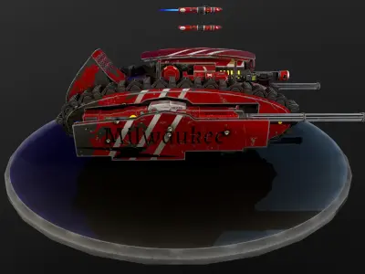Sci-Fi Drone Mini Tank - Milwaukee  and  DeWalt  Low-poly 3D model