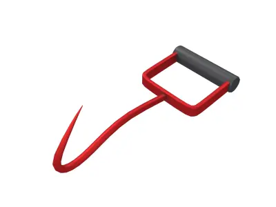 Hay Hook v1 001 Low-poly 3D model