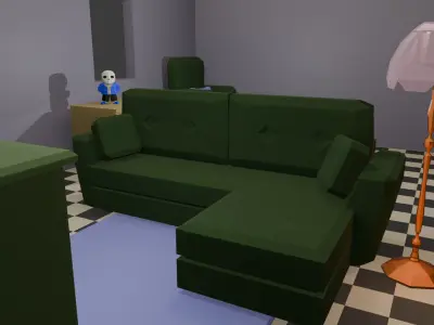 Low Poly Furniture Pack Low-poly 3D model