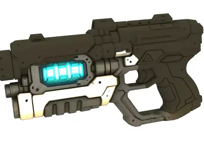 Cryohelix gun Low-poly 3D model