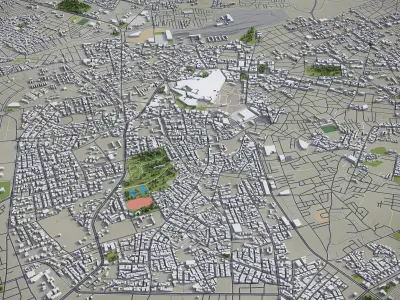 Oujda  Low-poly 3D model