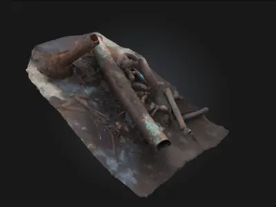 Rustic Remnants Weathered Debris Collection 3D model