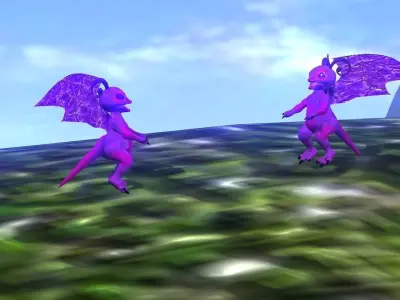 Giant rock holder tree terrain Low-poly 3D model