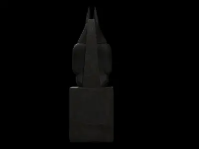Anubis Meditation Statue Low-poly 3D model
