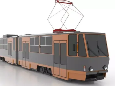 Tatra KT4D Low Low-poly 3D model