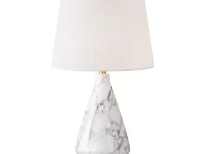 West Elm Glass Table Lamp 3D model