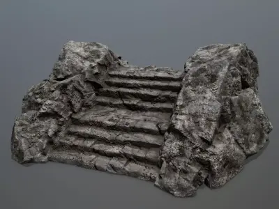 Rock  Gate Low-poly 3D model buy