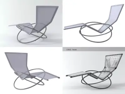 Loop modern lounge chair 3D model