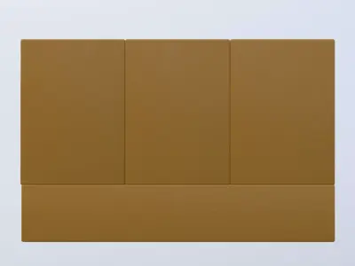 Modern Wooden Wall Cabinet with Openable Doors Low-poly 3D model