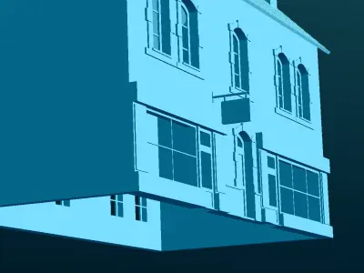 Charming French Village Shop House in HO scale 3D print model