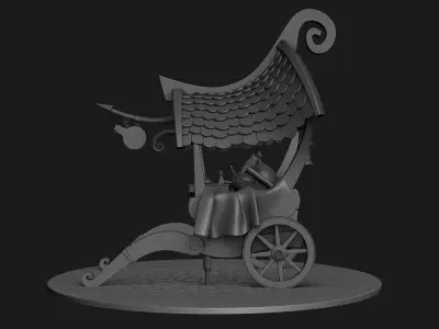 Stylized Magician Stall 3D model
