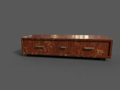 Old Modern Furniture 3D Model Terror Low-poly 3D model 17