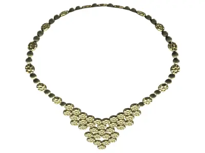 Oriental Necklace Low-poly 3D model