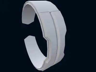 Sci-Fi Wristband Base Mesh 3D model