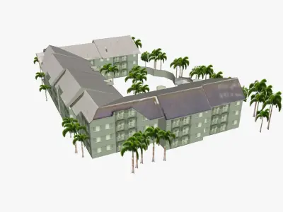Aloha Lane Apartments Main Beach Low-poly 3D model