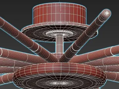 dunkel spider ceiling light 3D model