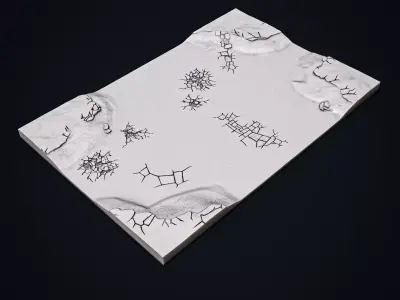 Modular Sci Fi Battle Board  Realm Style Gameboard 6 Tiles 3D print model