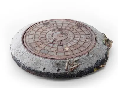 Hatch cover 1 Low-poly 3D model